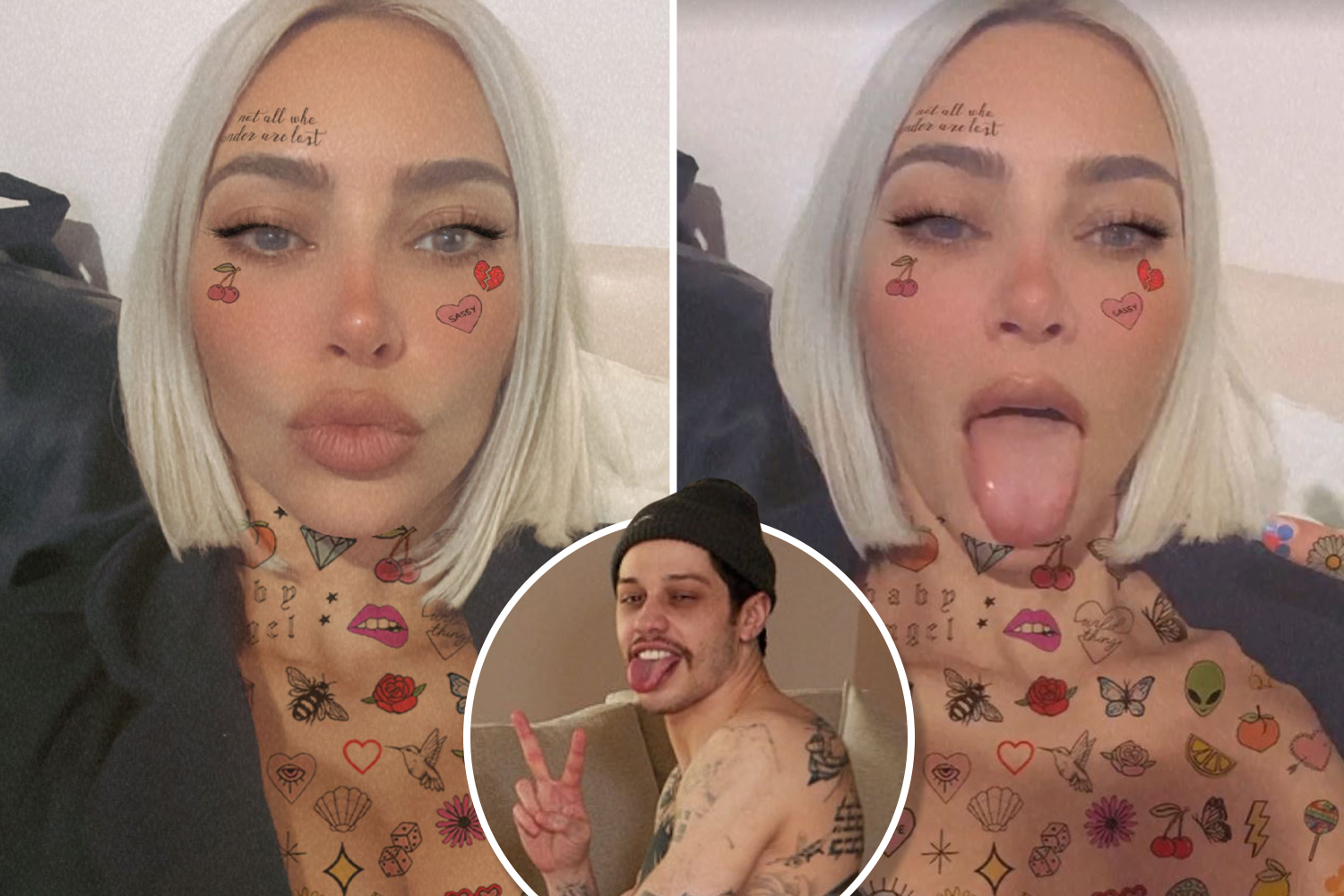 Kim looks unrecognizable with tattoos like Pete amid rumors they have split